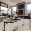 Designer family home casual living room in neutral tones and tex