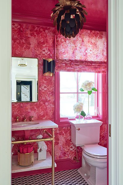 The Lewis Design Group Pink Bathroom