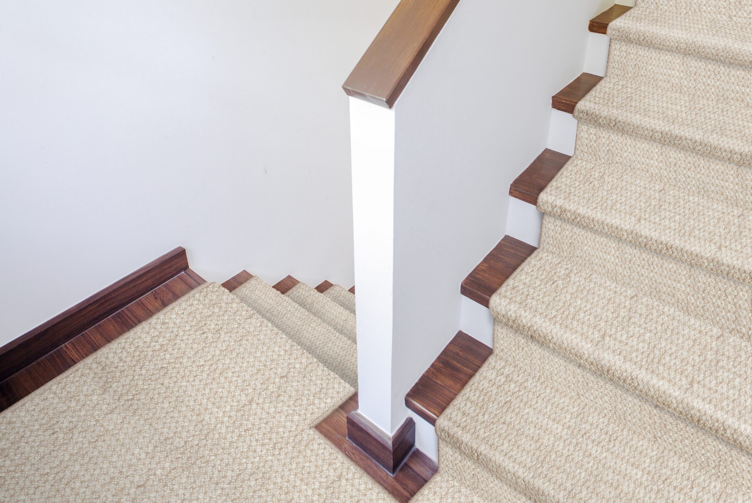 Stairs Laminated color brown top view